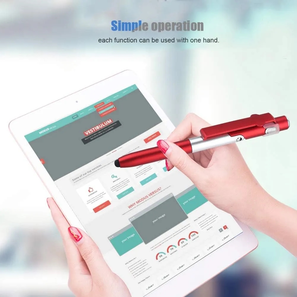 4 in 1 Touch Screen Capacitive Ballpoint Pens With LED Light 4