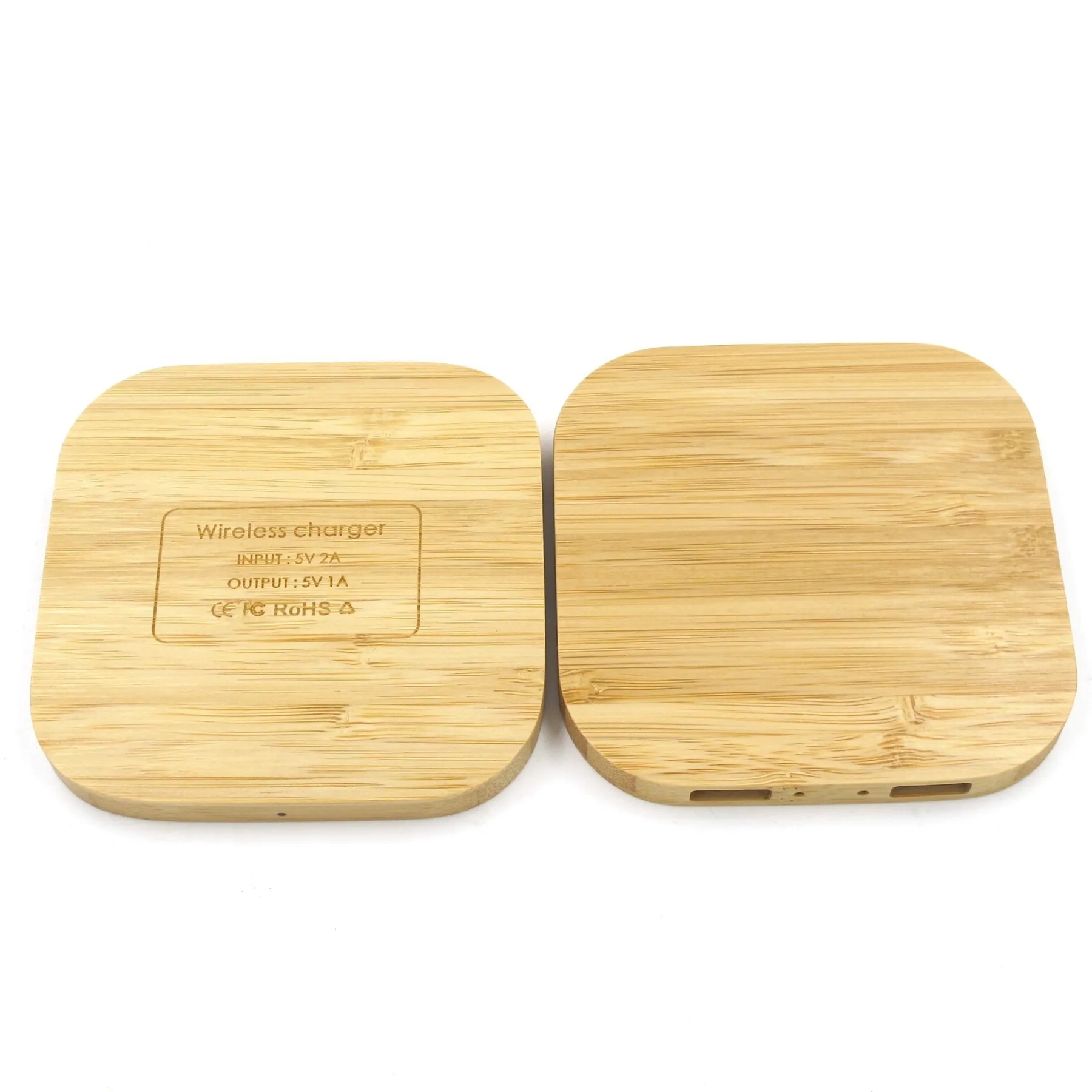 Square Wooden Wireless Charger 7