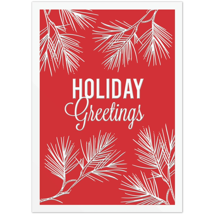 Classic Pine Holiday Greetings Holiday Greeting Card 3