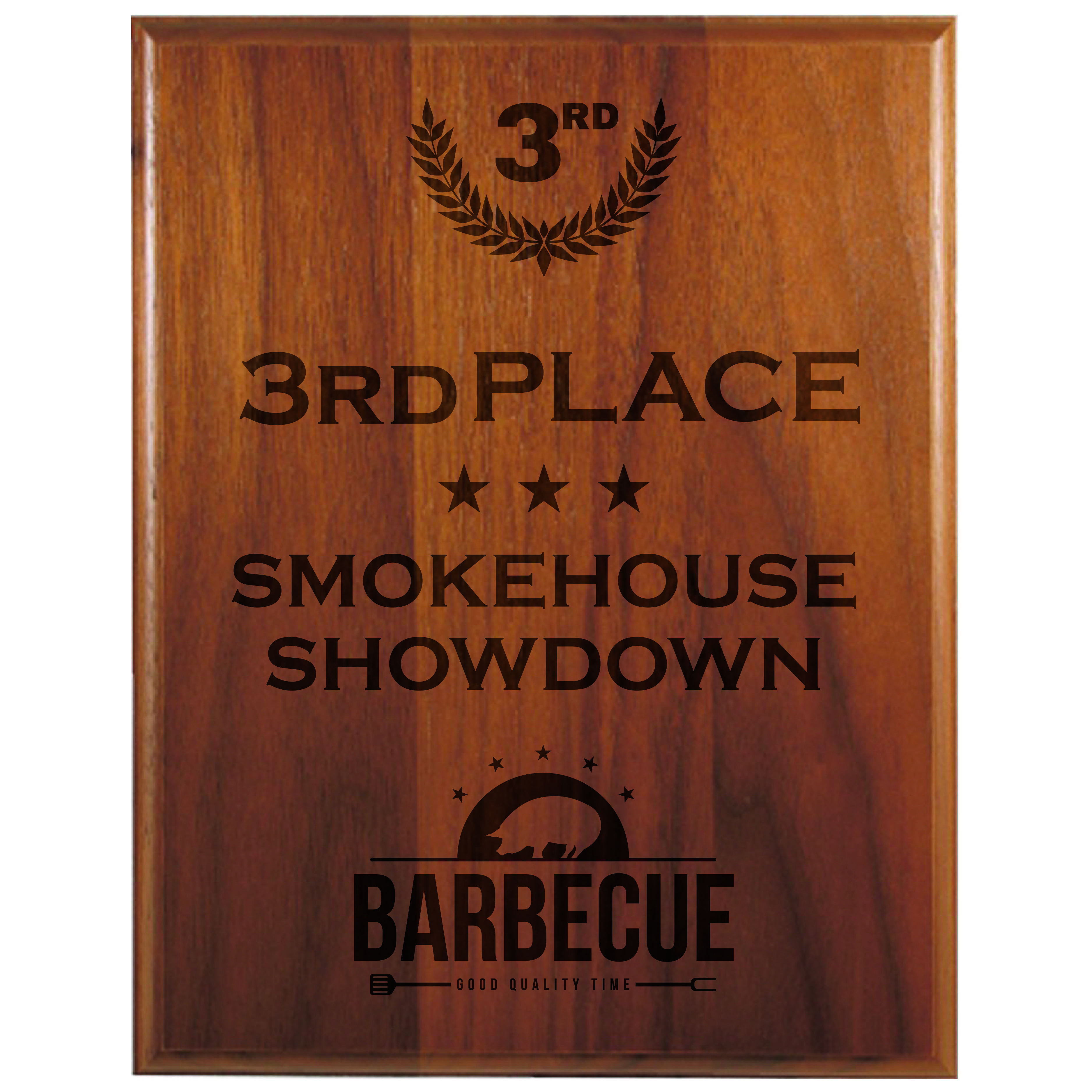 7" x 9" Step-Edge Genuine Walnut Plaque 5