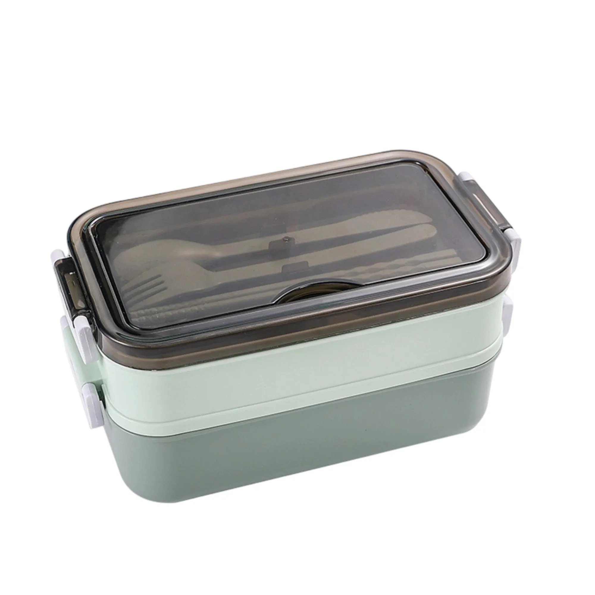 Double-layer Portable Insulated Lunch Box, Microwave-safe 2
