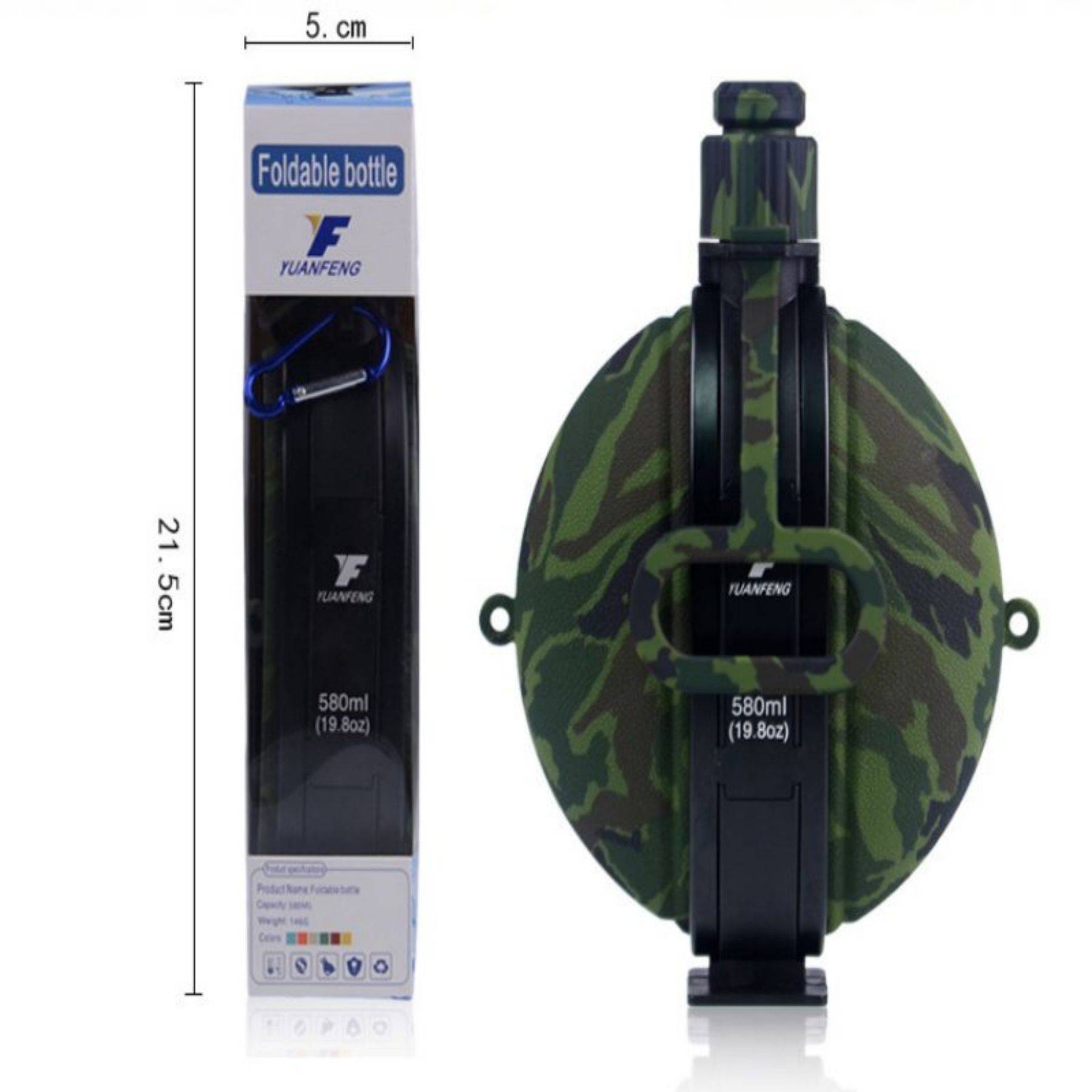 Silicone Portable Foldable Water Bottle With Compass 2