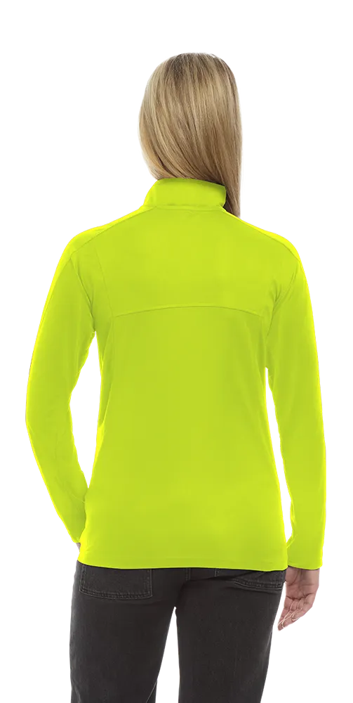 Ladies' Wicking L/S Solid Zip Pullover, custom hoodie or sweatshirt with logo imprint 44