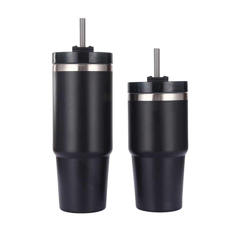 Stianless Steel Coffee Tumbler With Straw 7