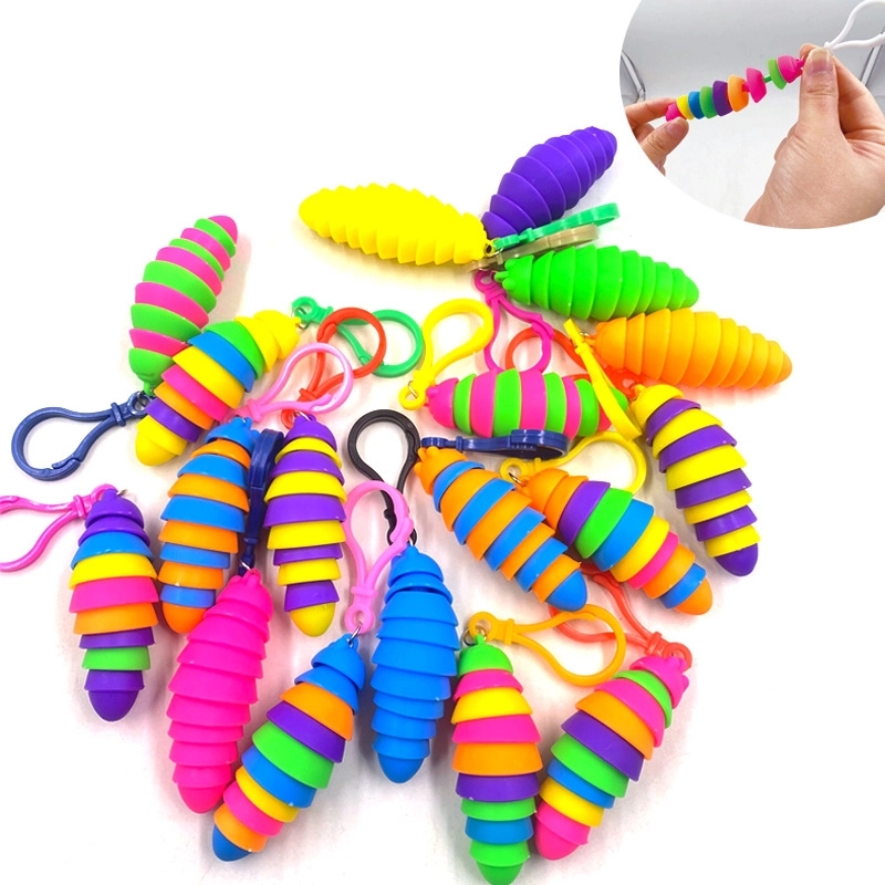Articulated Stretch Caterpillar Toy Key Chain 3