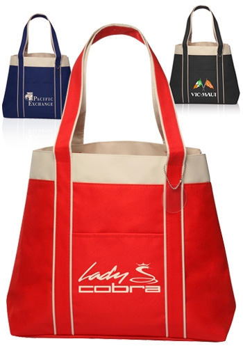 Donna Two Tone Tote Bag - 16"W x 13"H 2