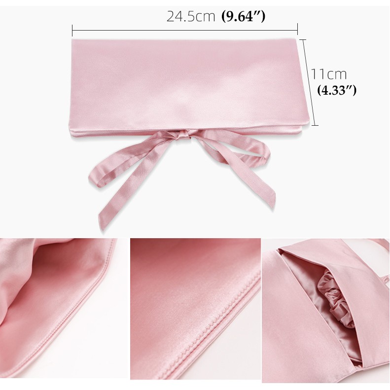 Ladies Packaging Fabric Gift Satin Envelope Dust Bag Pillow Eye Mask Scrunchie Set 2