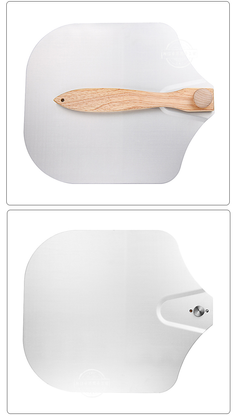 12 Inch with Foldable Wood Handle Stainless Steel Pizza Rocker Cutter 8