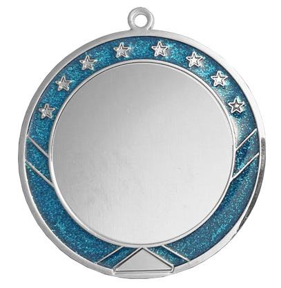 Medallion: 2.75" Turquoise Glitter Holder Medal 1