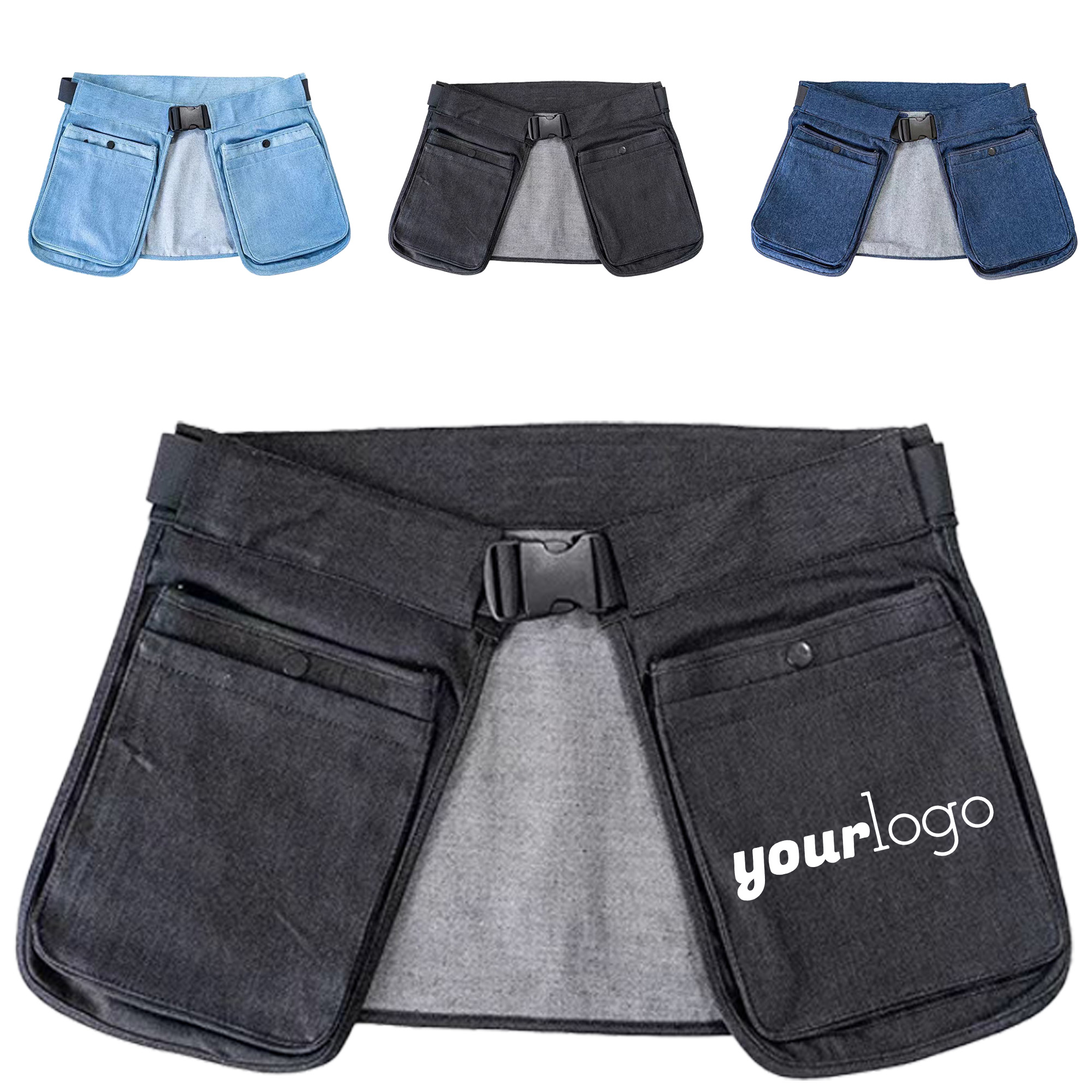 Compact Denim Waist Bag 7