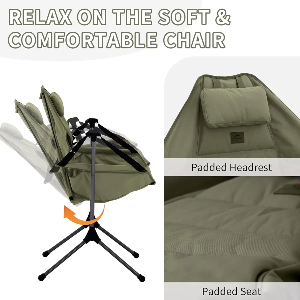 Folding Outdoor Camping Chair with carry Bag and Cup Holder 3