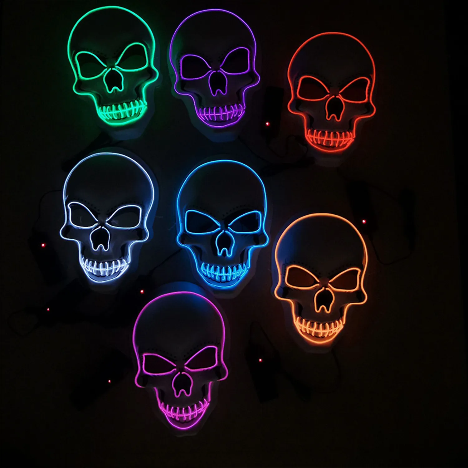Halloween Scary Mask LED Light up Costumes 2
