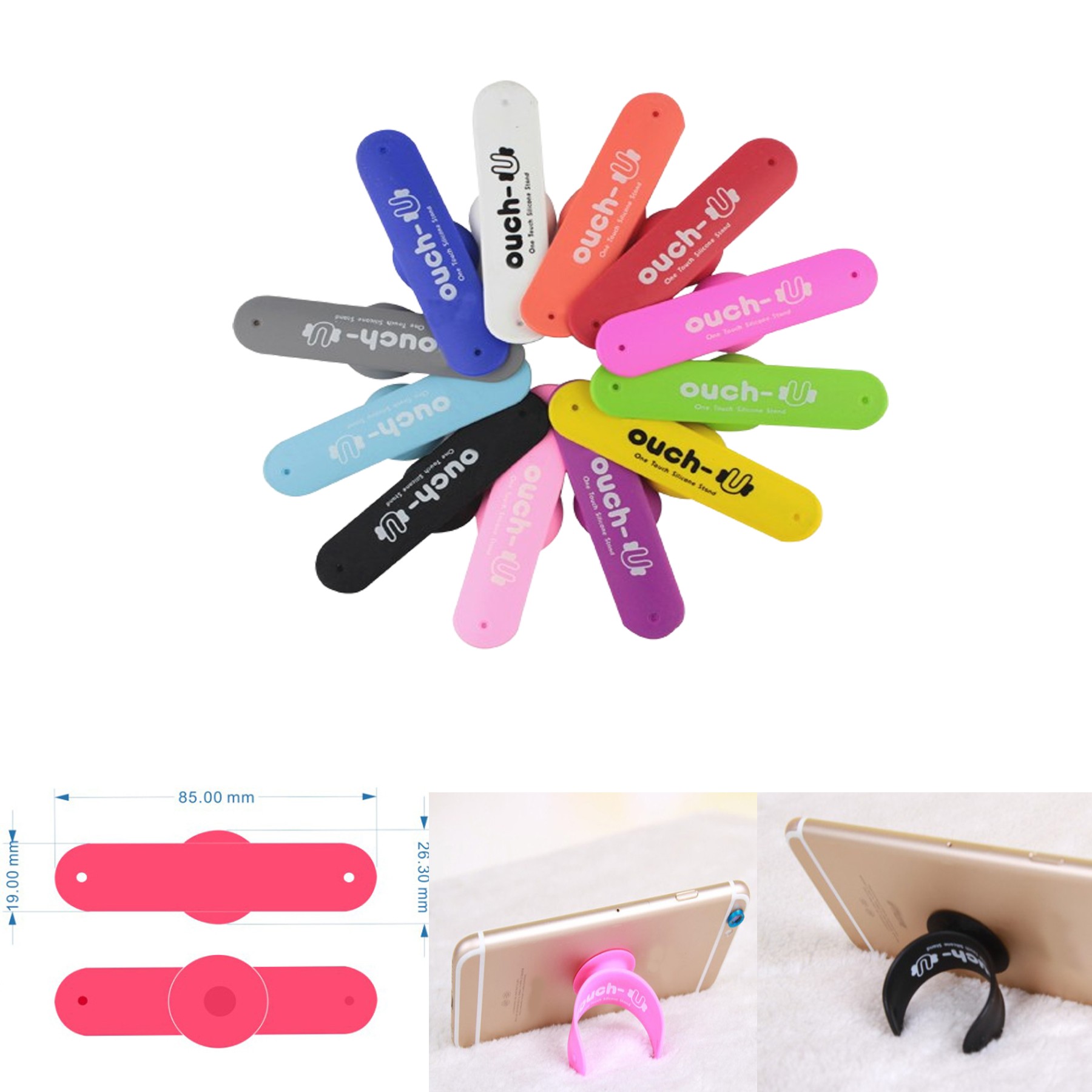 One Touch U Silicone Mobile Phone Stand Holder 2