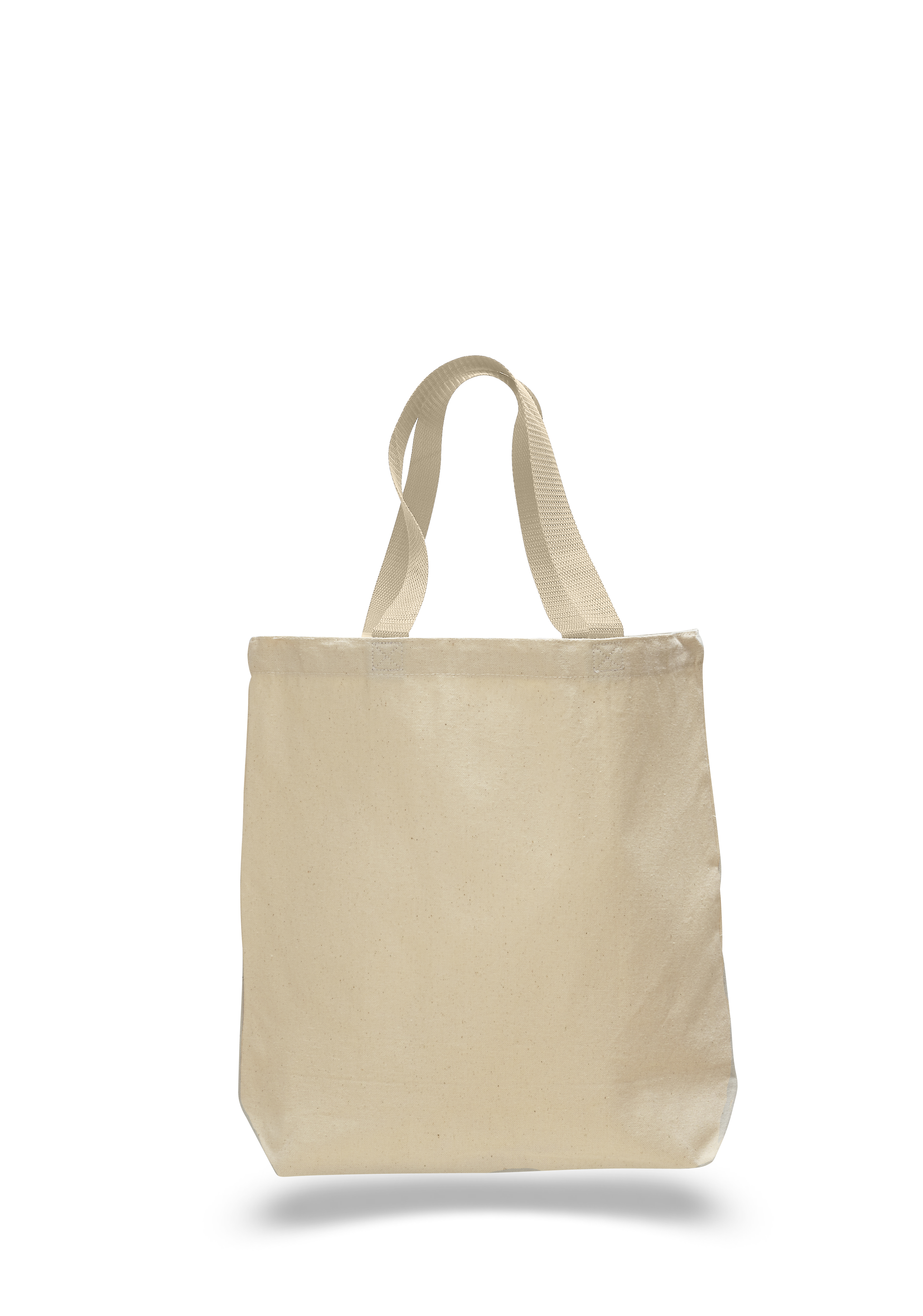 Heavy 12 oz Canvas Cotton Promotional Tote Bag with Colored Handles, custom tote bag with logo imprint 6