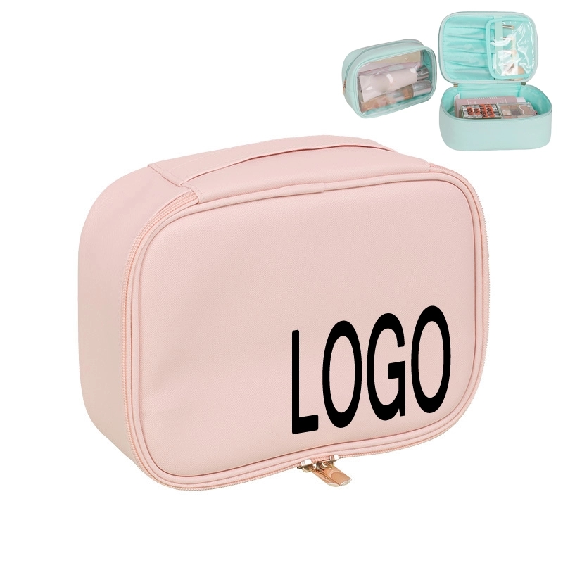 2 in 1 Custom Travel Toiletry Bag Makeup Cosmetic Organizer 12