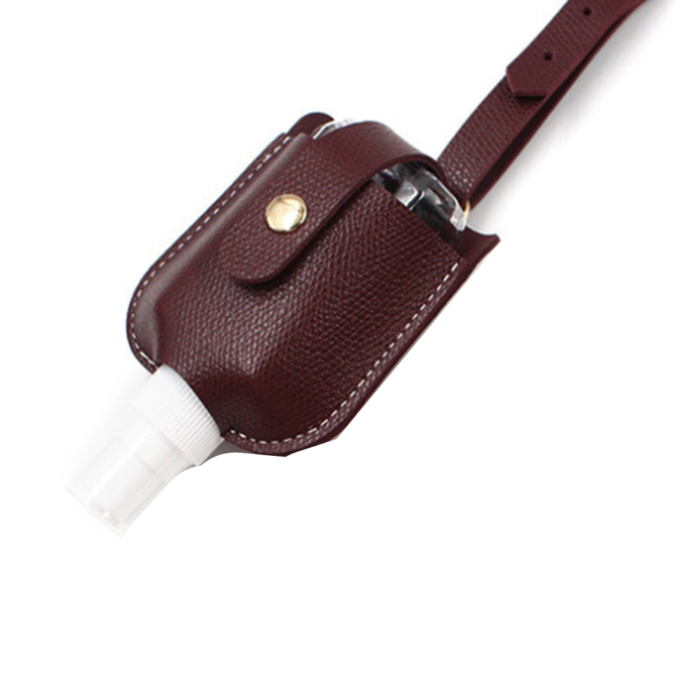 Leather Sanitizer Holder w/Lanyard 2