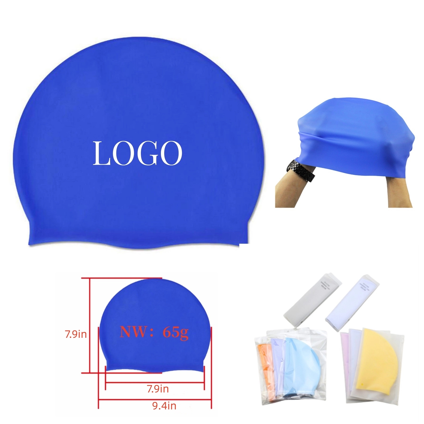Extra Large Silicone Swimming Cap 10