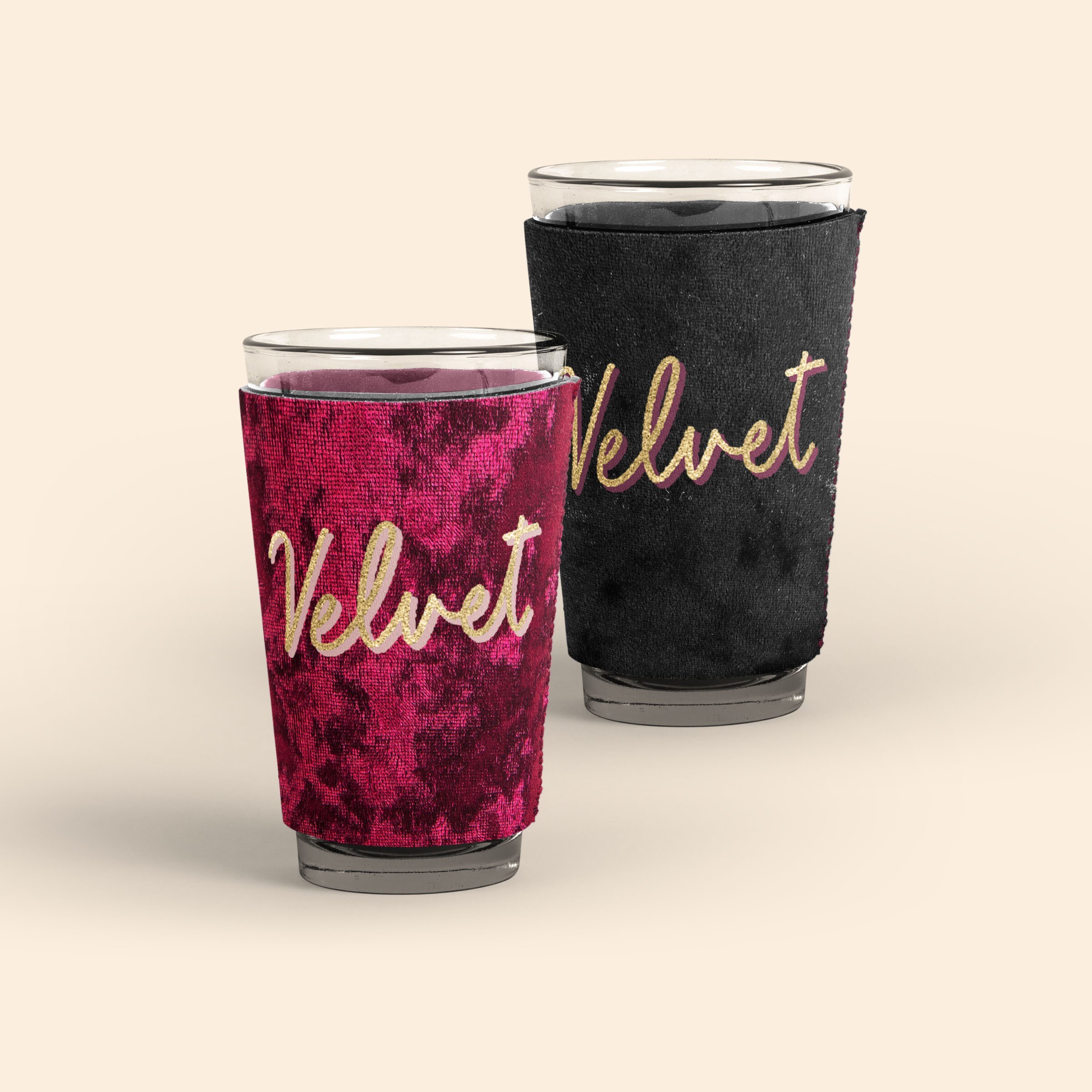 PINT GLASS SLEEVE - VELVET NEOPRENE