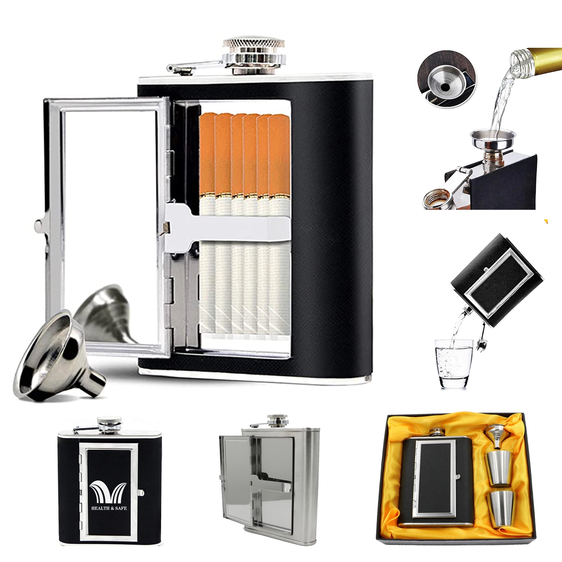 Stainless Steel Hip Flask with Funnel 2