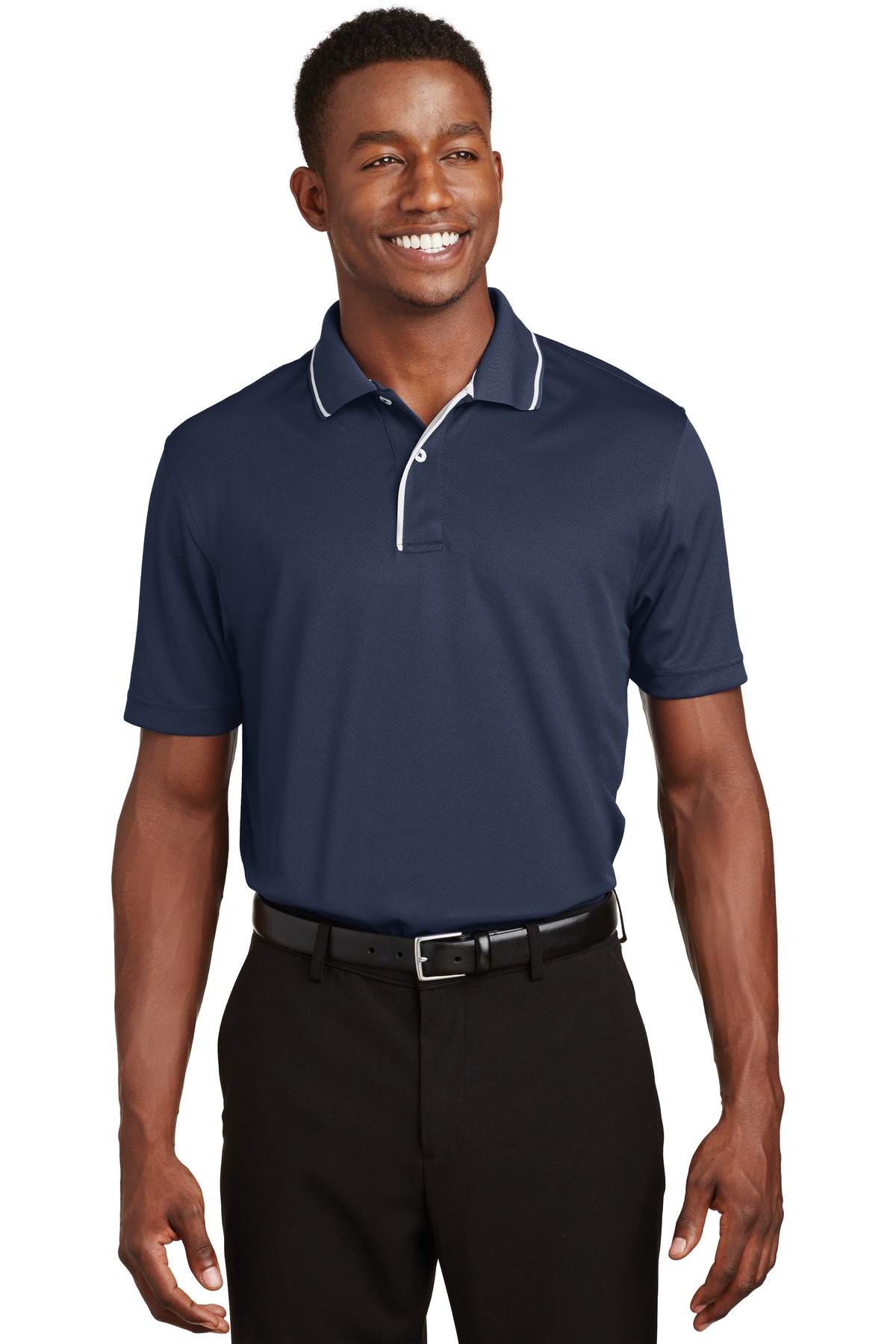 Sport-Tek Dri-Mesh Polo with Tipped Collar and Piping. K467 7