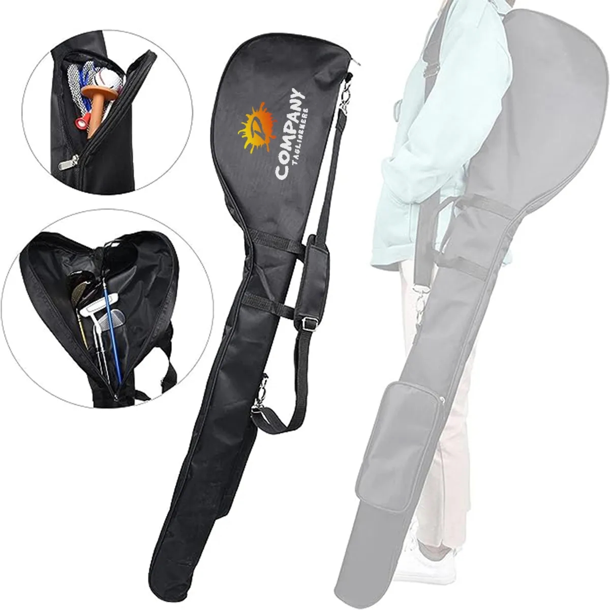 Portable Rubber Handle Adjustable Travle Golf Bag 5