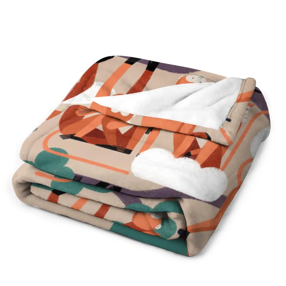 Custom Printed Flannel Blanket 50" x 60" 1