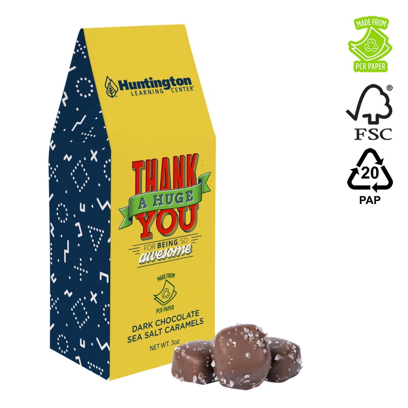 Eco Gable Box- Dark Sea Salt Caramels 1