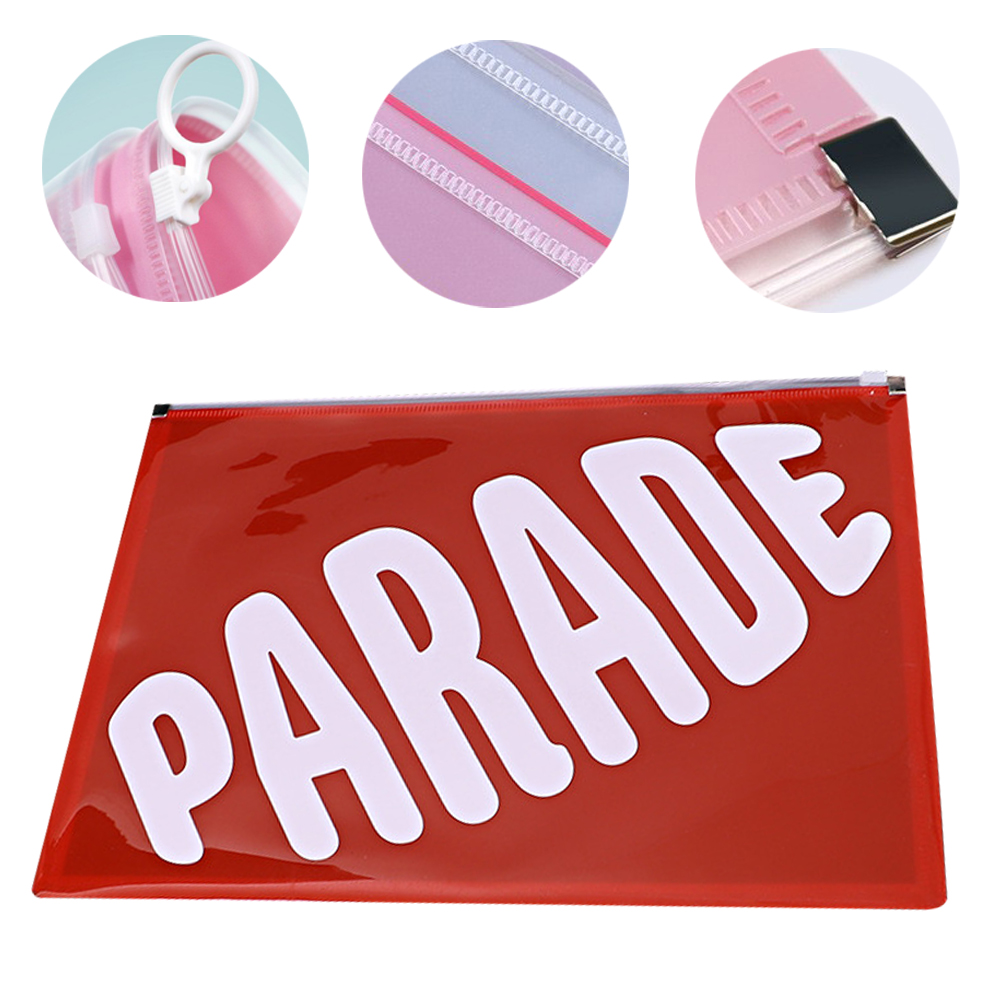 Plastic File Folder Bag With Two Styles Zipper 2