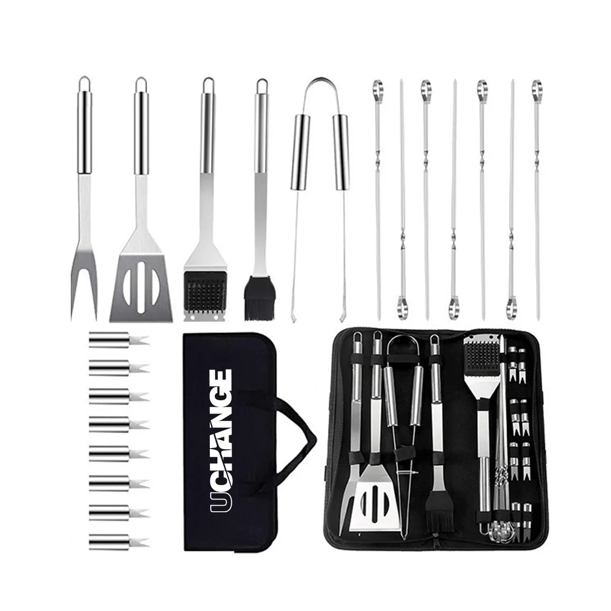 Stainless Steel BBQ Tool Set with Portable Case 5