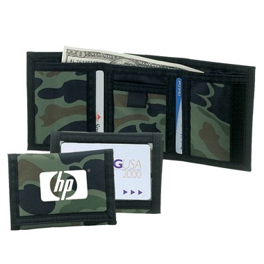 420D Nylon TriFold Wallet with Clear Pocket 2