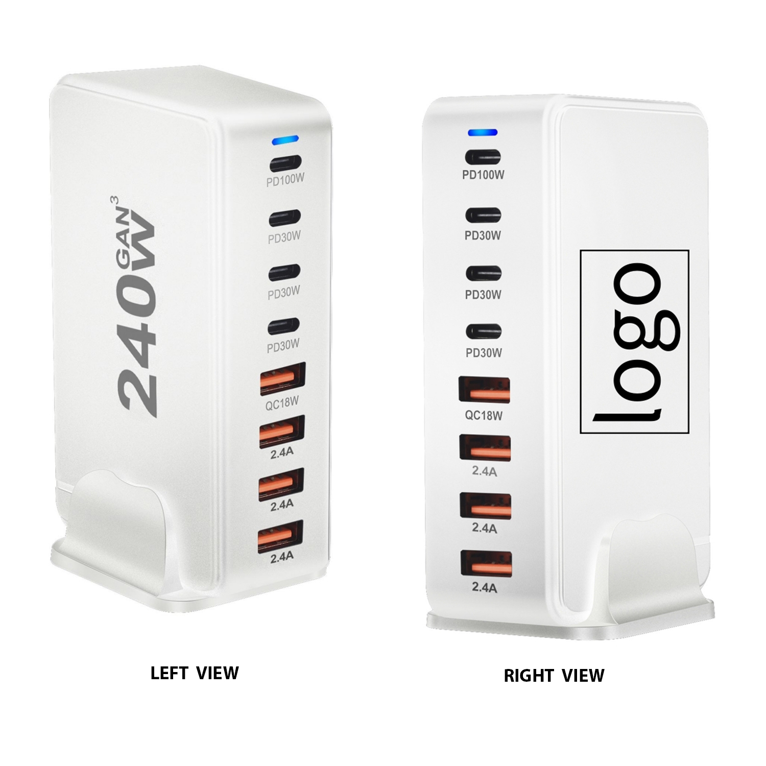 8-Port USB Speed Charge Station - 240 W 12