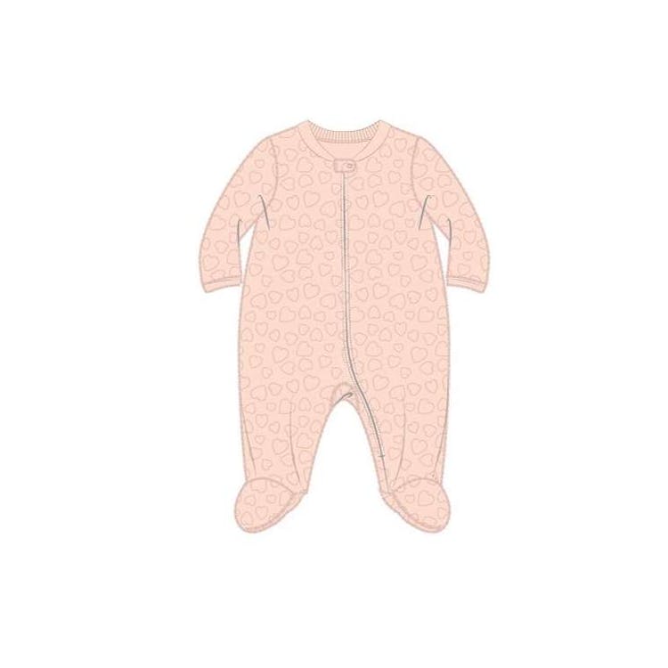 Girls' Embossed Coverall Bodysuits Blush 0-9M 2