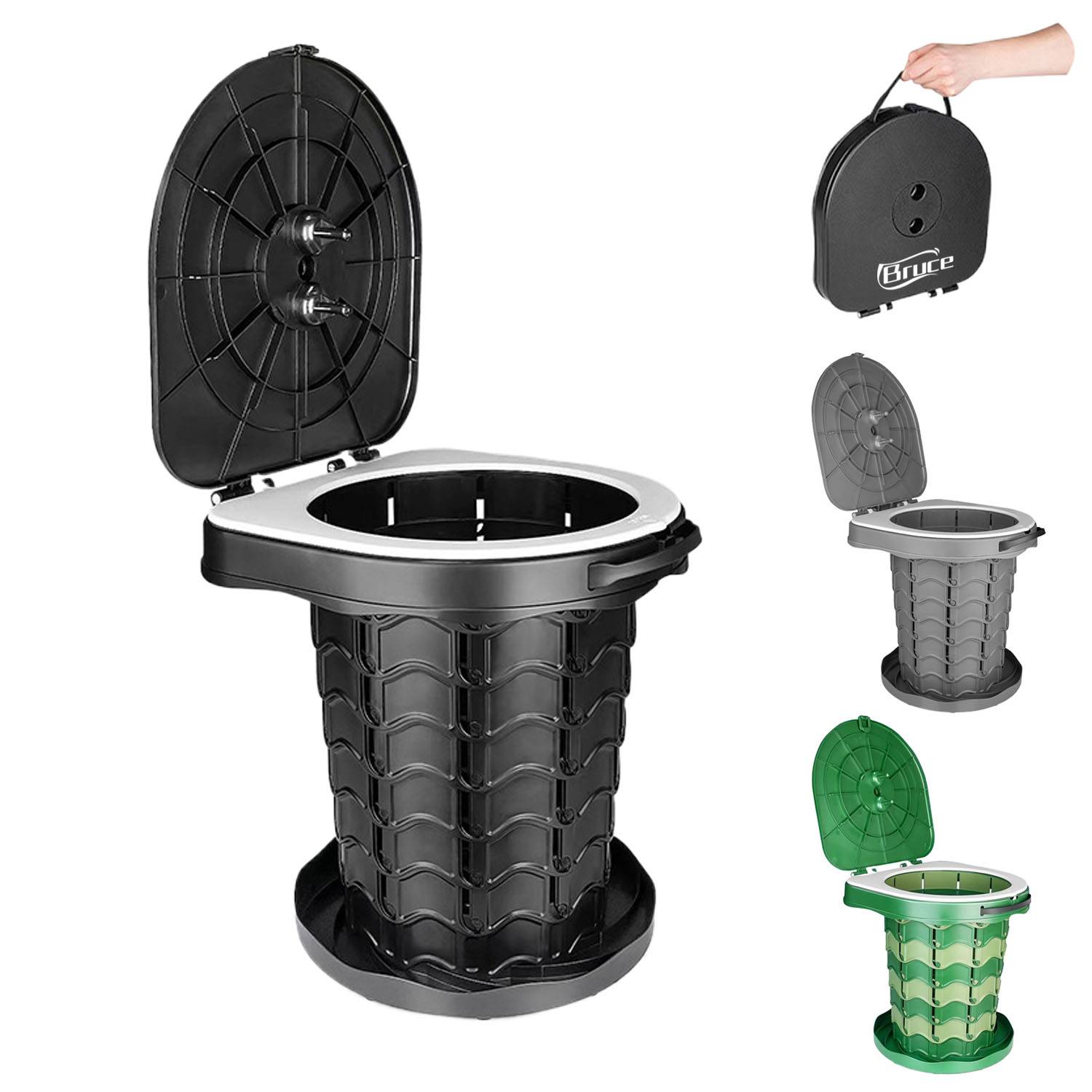 Heavy Duty Portable Foldable Plastic Camping Toilet 5