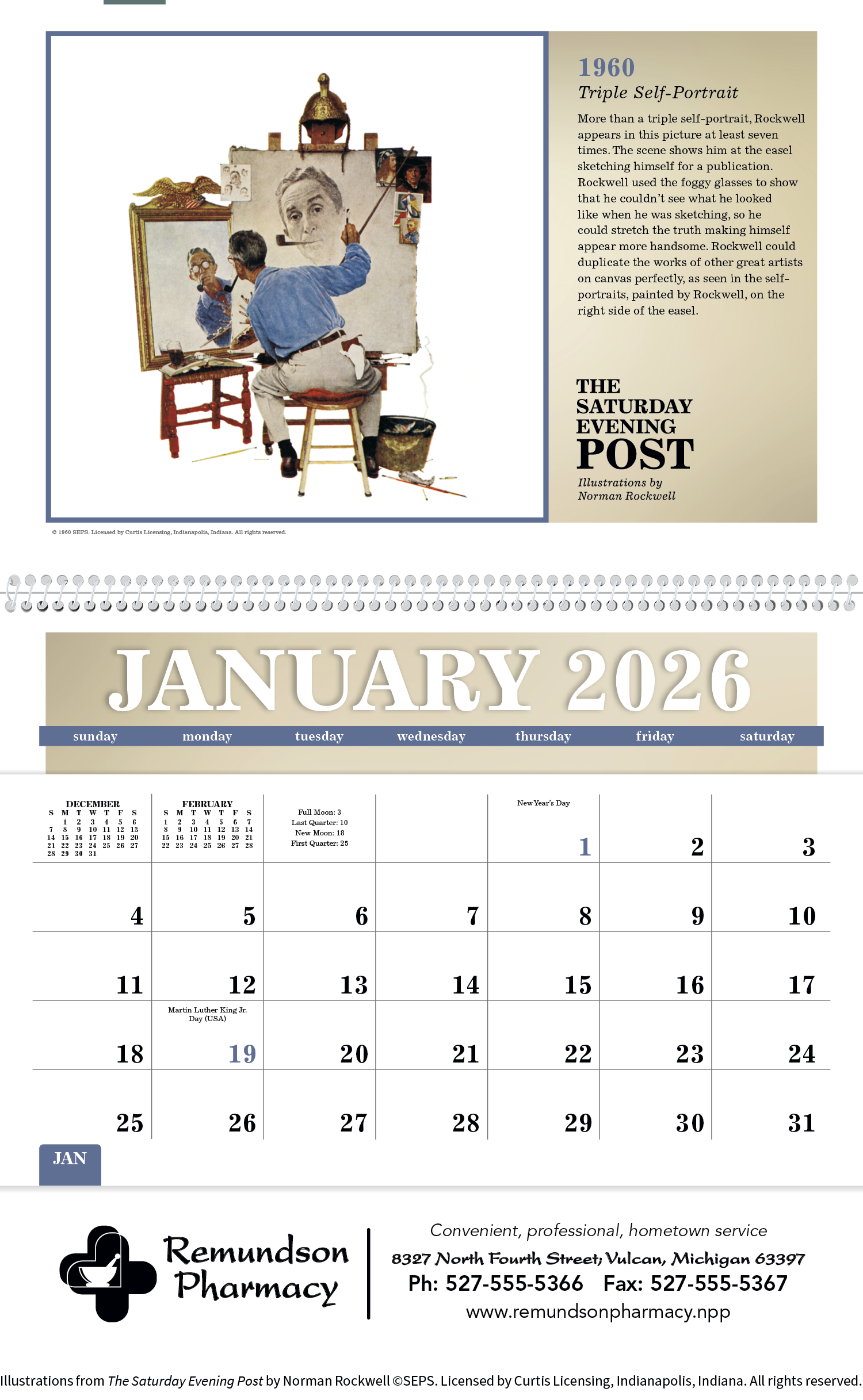 Triumph® Calendars The Saturday Evening Post Pocket Calendar 8