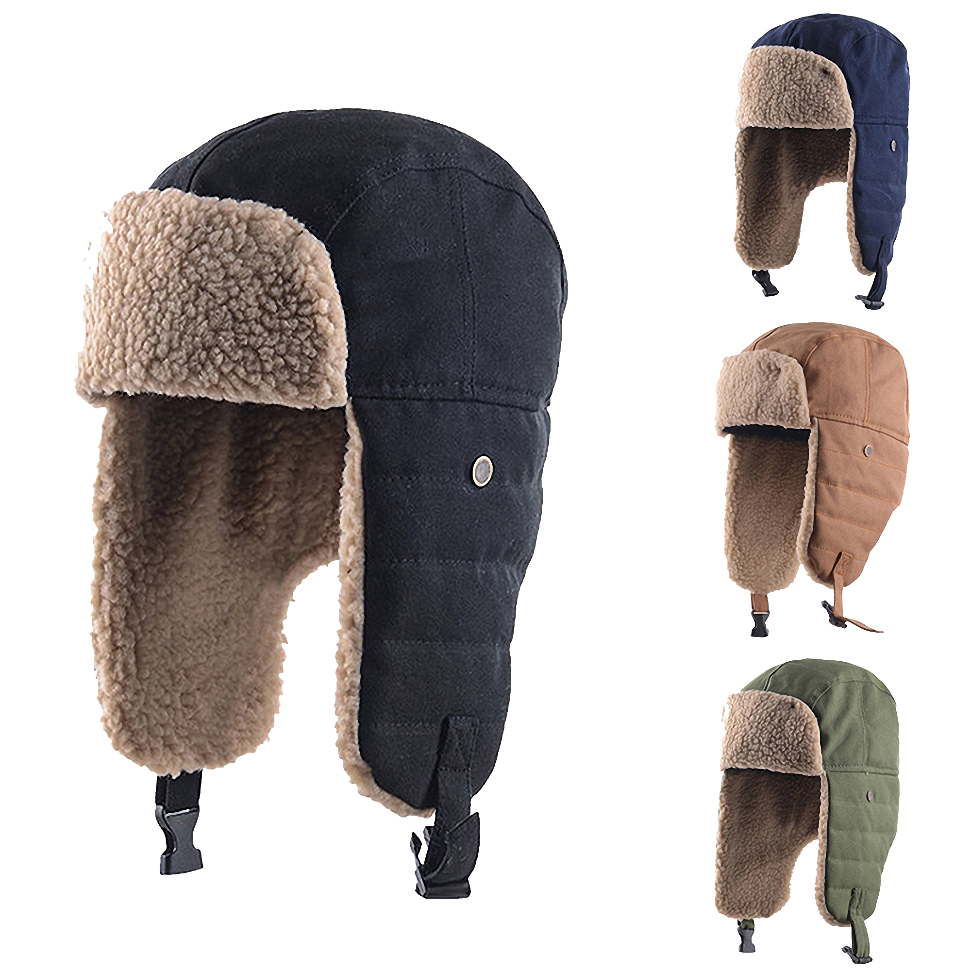 Men's Winter Trapper Hat with Ear Flaps 4