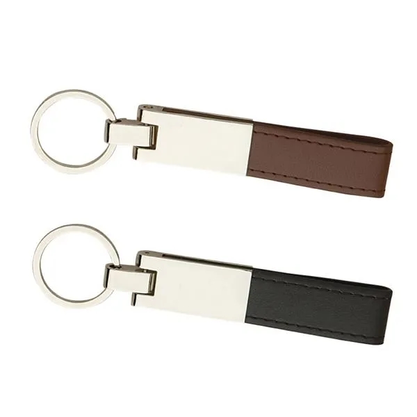 Leather And Silver Keyring 3