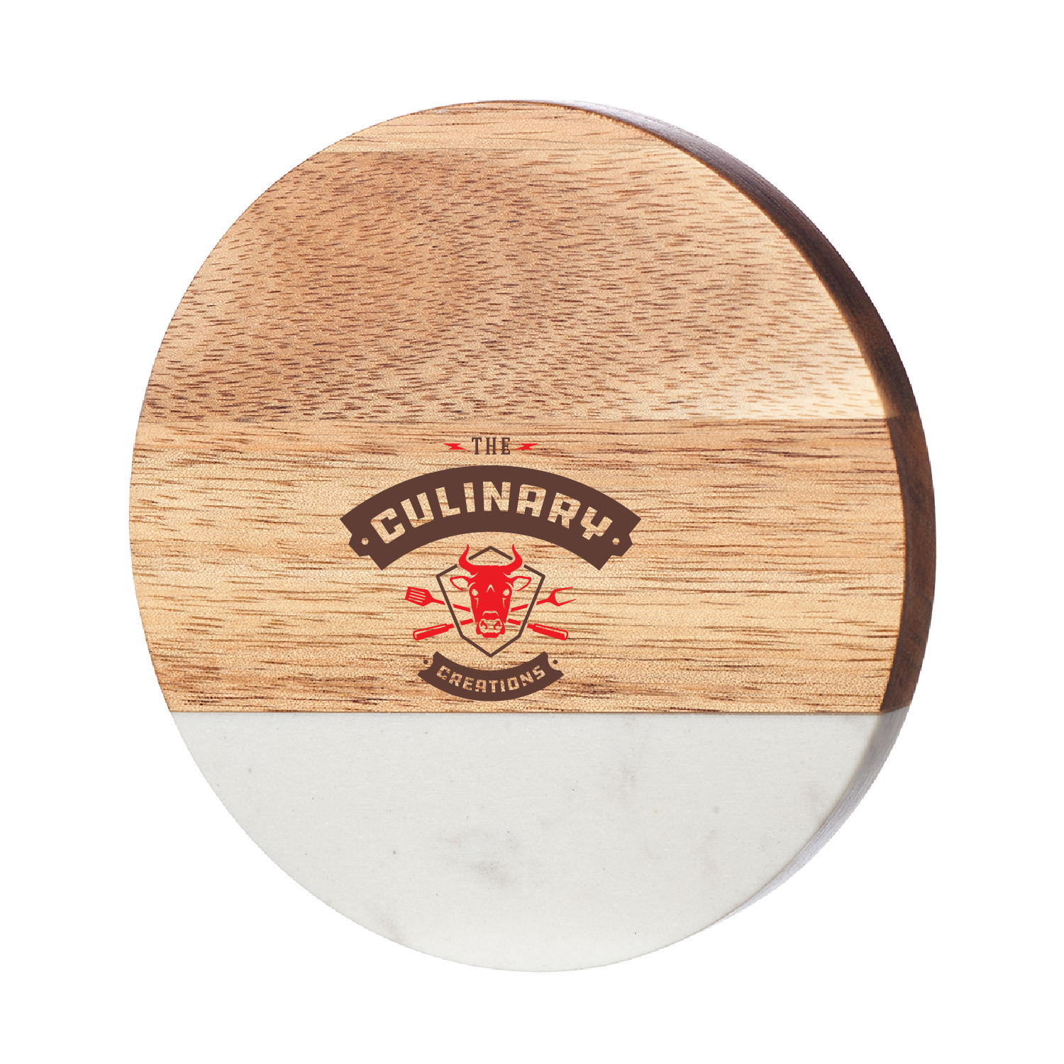 Natural Beauty Marble and Wood Coaster (2 Color Imprint) 1