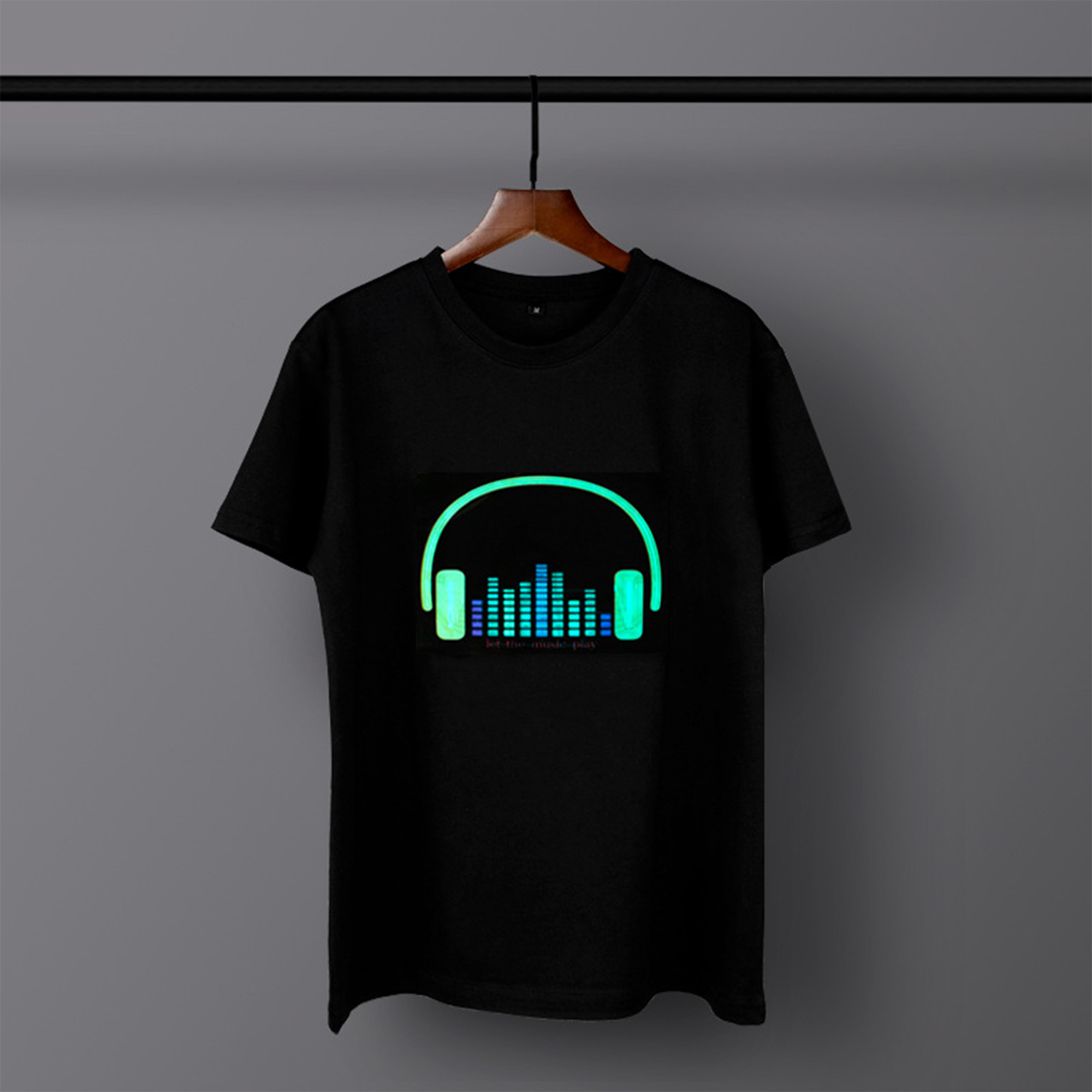 Cotton Voice Controlled Round Neck Loose Glowing T-Shirt 4