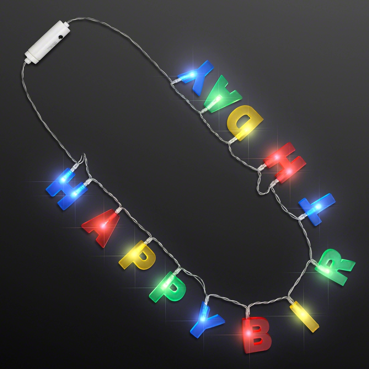 LED Happy Birthday Necklace, Light Words 2