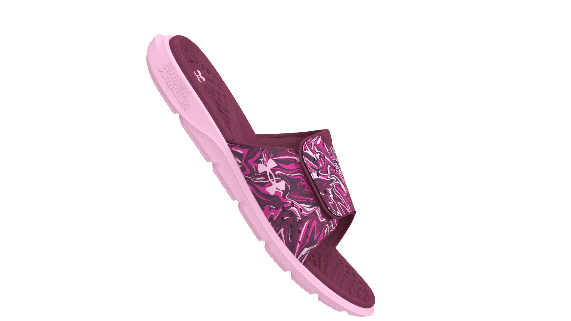 UA Ignite Pro Graphic Strap Girls' Slides 6