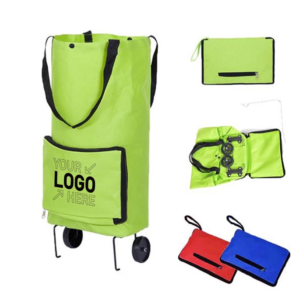 Tug pack folding portable shopping cart