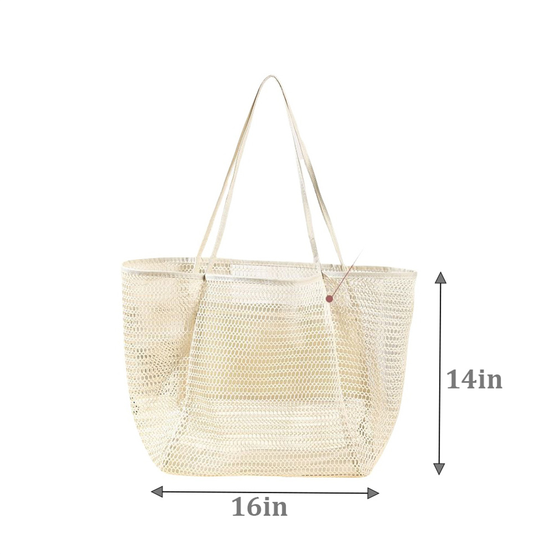 Mesh Beach Tote Womens Shoulder Handbag, custom tote bag with logo imprint 6
