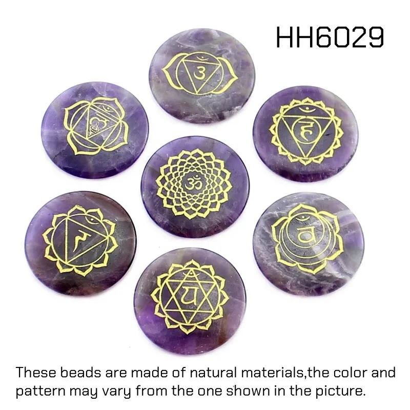 Engraved Pocket Stone Positive Rocks Gemstones Round 8