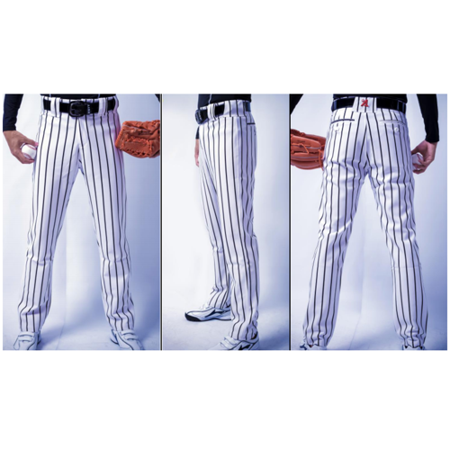 Premium Full Length Striped Baseball Pants w/ Piping - South 2