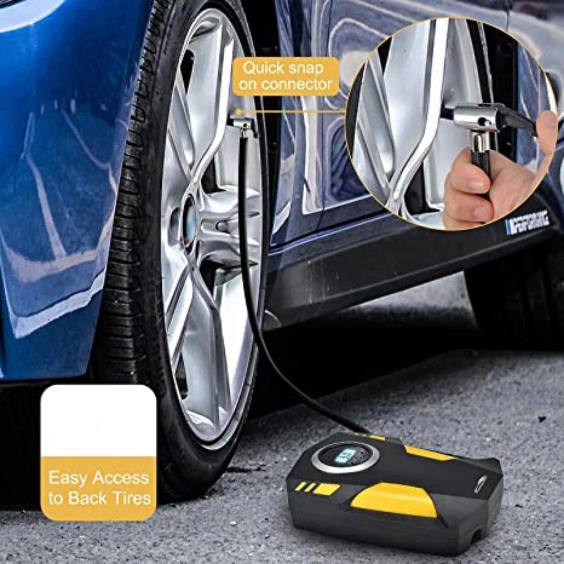 Tire Inflator Portable Air Compressor Electric Car Cigarette 2