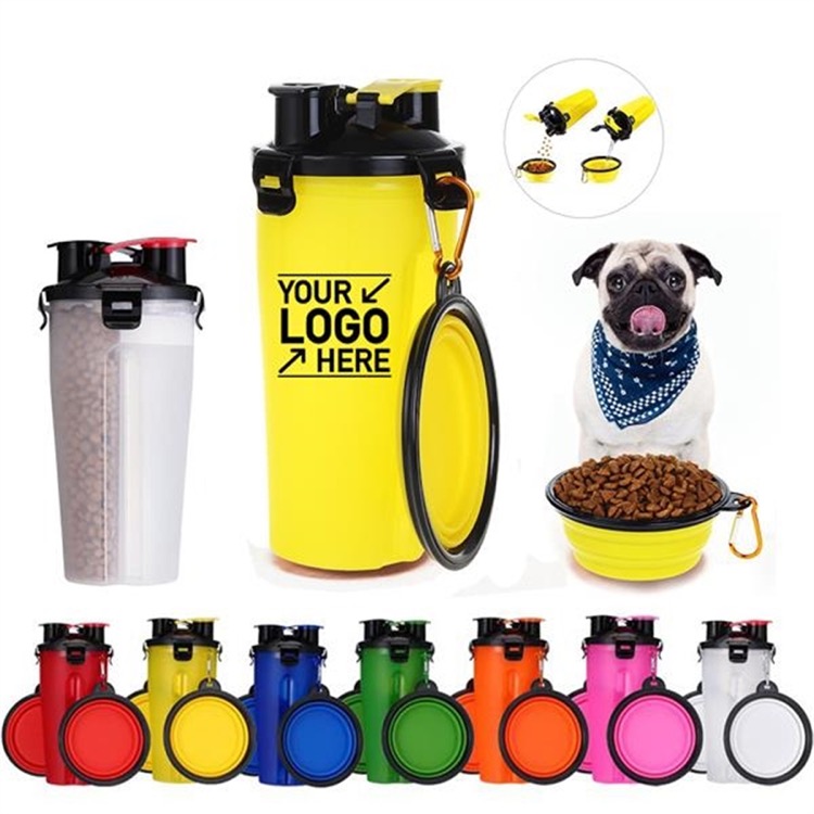 2 In 1 Folding Pet Feeder Water Bottle 4