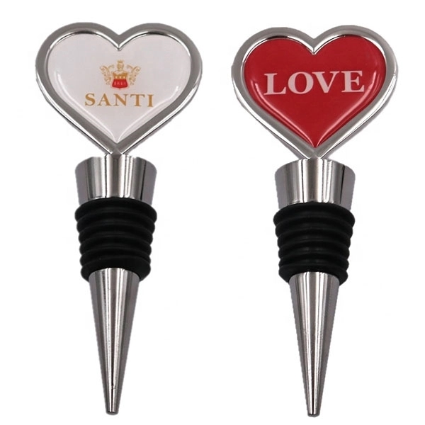 Metal Heart Shaped Wine Bottle Stopper 8