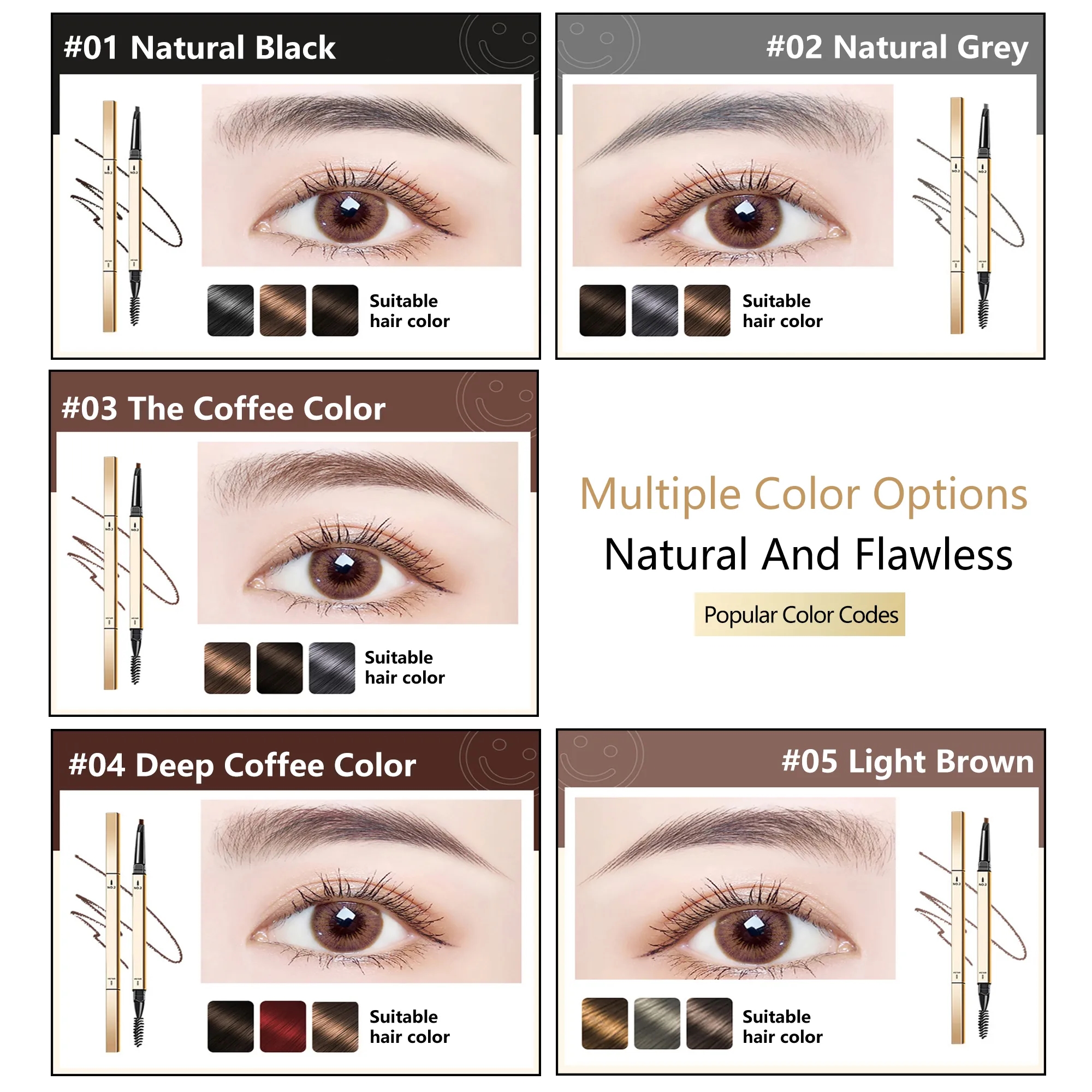 Waterproof And Sweat-Resistant Eyebrow Pencil 1