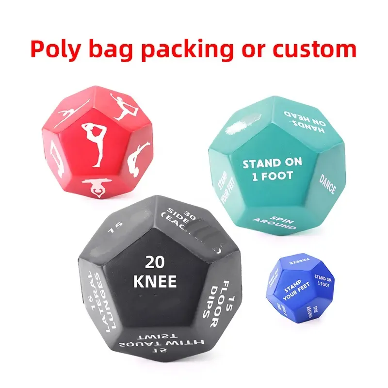12 Sided PU Dice Squeeze Toy Stress Reducer 9