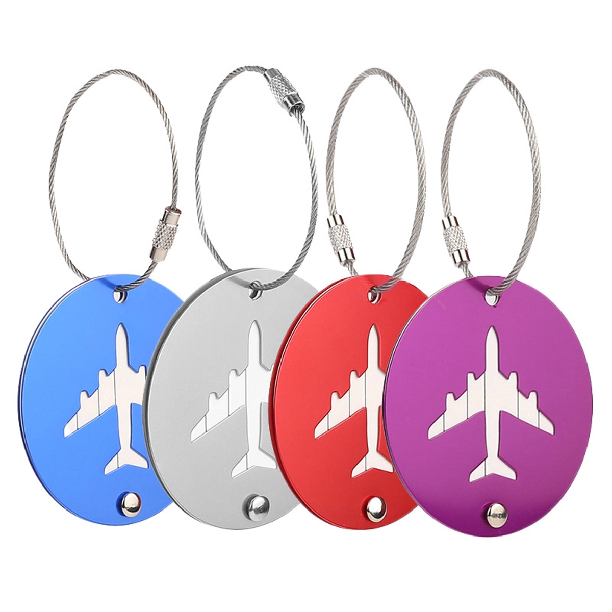 Round Aluminum Luggage Tags 4